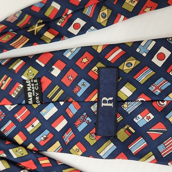 F.R. Tripler & Co by Richel formal neck tie world flags diversity back t - Picture 4 of 6
